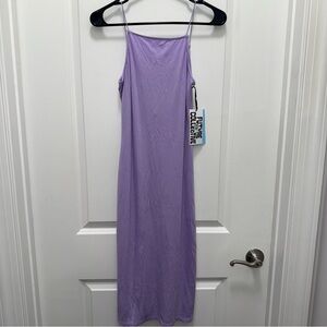 NWT Target Future Collective Lavender Ribbed Midi Dress